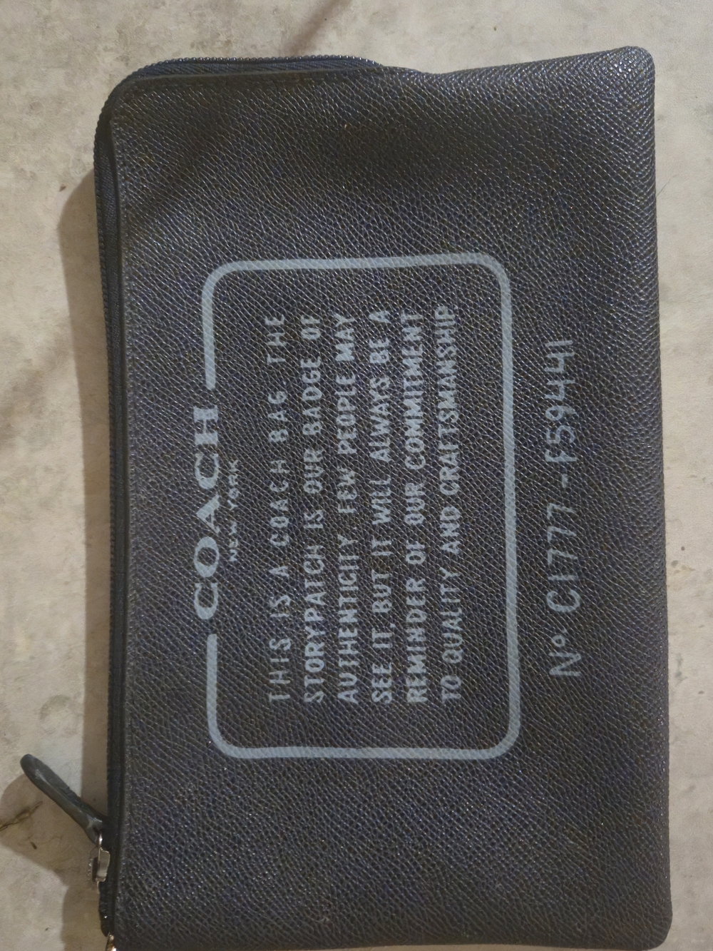 COACH Navy Zip Pouch